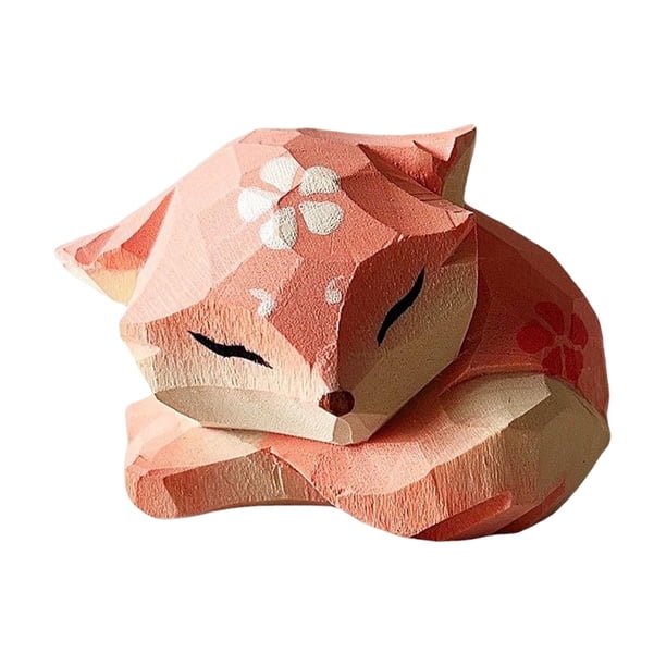 Mini estatua de madera Lowrie, escultura de hadas tallada en madera, decorativa para mesa Sin llavero