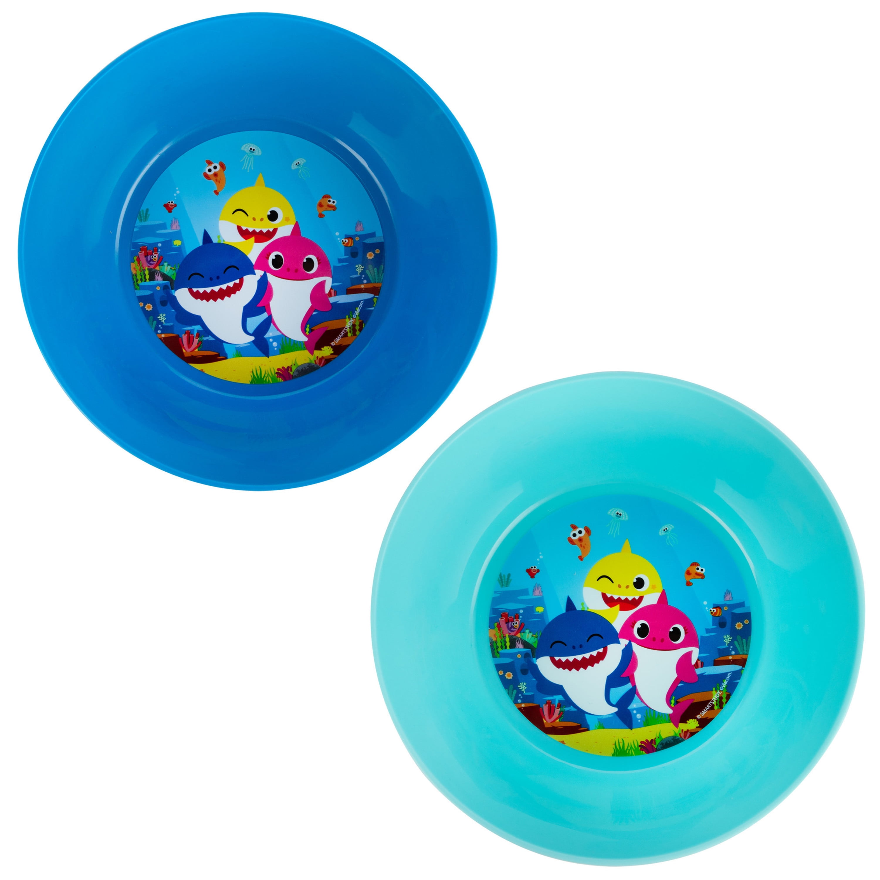 Pink Fong Baby Shark Bowl 2 Pack - Dishwasher & Microwave Safe Bowl for Toddler Mealtimes