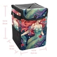 thumbnail image 5 of Mermaid Foldable Car Trash Can with Lid, Leak-proof Hanging Storage Bag - Trash Can for Car, Car Garbage Can, 5 of 6