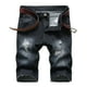 thumbnail image 3 of Shorts de mezclilla para hombre con perforaciones elásticas y bordes pulidos color claro, 3 of 6