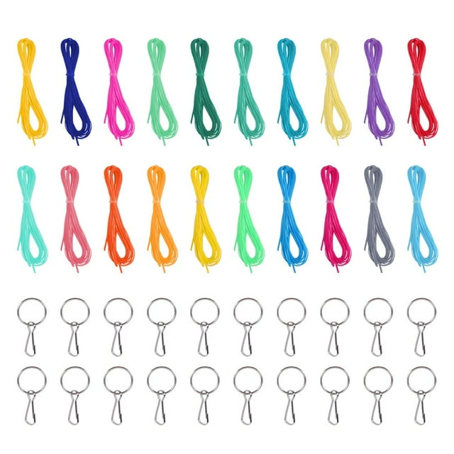 1 Set 20 Colors 2.5mm DIY Colorful Plastic Knitting String Bracelet DIY Accessories for Women Home Girls (Mixed Color)