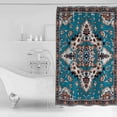 thumbnail image 4 of 54x78 Inch Shower Curtain Decorative Colorful Boho Bathtub Bath Curtains Fabric Waterproof Bathroom Decor Southwest Traditional Flowers Aesthetic Small Stall Shower Curtain Set with 12 Hooks, 4 of 6
