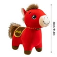 thumbnail image 3 of 2026 Lunar New Year Red Horse Stuffed Animal, 9.8 Inch Cute Year of the Horse Mascot Plushie, Cotton Zodiac Ornament Doll for Living Room Sofa Decoration, Spring Festival Souvenir, 3 of 6