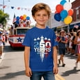 thumbnail image 3 of Kiijoy Boys USA 250Th Anniversary Graphic Tee Short Sleeve 4Th of July T-Shirt, Sizes 2-13, 3 of 4