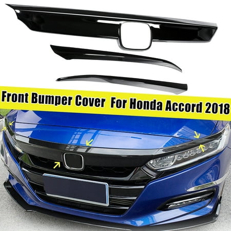 Accord Extreme Style Front Bumper - Fits For Honda Accord 10th 2018 ABS Black Car Front Bumper Cover Trim Molding