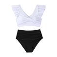 thumbnail image 3 of MSJUHEG Bikinis Set,Bikini Tops Full Coverage Bottoms,Mid Rise Bikini Sets for Women,Bathing Suits,Bathing Suit with Shorts,Tummy Control Bikini for Women,Ruched Two Piece Swimsuit White S, 3 of 5
