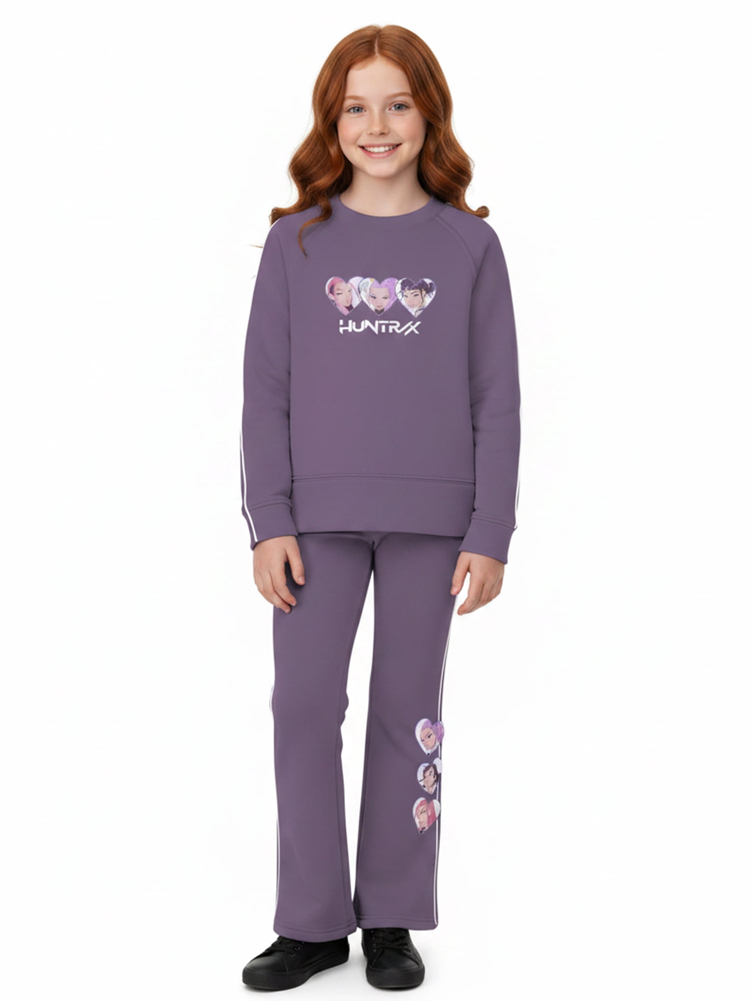 K-Pop Demon Hunters, Girls' & Big Girls' Graphic Sweatpants, Super Cute Trio, Sizes 4-16