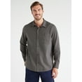 thumbnail image 5 of Free Assembly Men's Herringbone Shirt with Long Sleeves, Sizes XS-3XL, 5 of 7