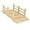 Natural, variant on Classic Wooden Garden Bridge – Arch Footbridge with Safety Railings