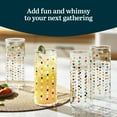 thumbnail image 4 of Libbey Vintage Dots Drinking Glasses Set of 4, Colorful, Retro Polka Dot Design Glass Cups Set, Dishwasher Safe Water Glasses Set for Beverages, 4 of 6