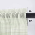 thumbnail image 5 of Sage Green Ombre Valance Curtains for Kitchen/Living Room/Bathroom/Bedroom Window, Rod Pocket Small Topper Half Short Window Curtains Voile Sheer Scarf, Modern Abstract Art Ocean Oil Painting 42"x18", 5 of 8