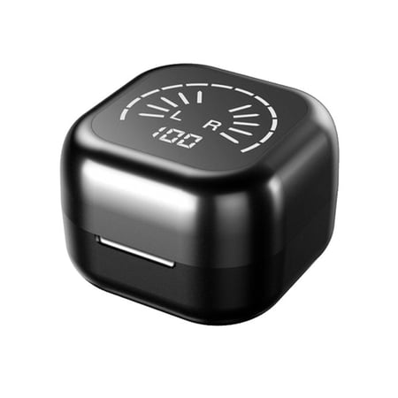 JOGZMZ Wireless Bluetooth 5.2 Headphones Transparent Digital Display Headphones Mini In-Ear Wireless Sports Headphones