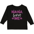 thumbnail image 3 of Inktastic My Nana Loves Me Hearts in Pink Plaid Boys or Girls Long Sleeve Toddler T-Shirt, 3 of 5