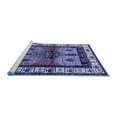 thumbnail image 2 of Ahgly Company Machine Washable Indoor Rectangle Persian Blue Traditional Area Rugs, 2' x 5', 2 of 4