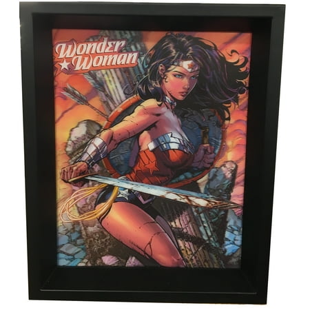 Wonder Woman Lenticular Wall Art Home Decoration Theater Media Room Man (Best Wall Color For Man Cave)