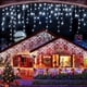 thumbnail image 3 of Decoraciones navideñas 2025 Luces de cortina de carámbanos LED para exteriores 20 m de caída 0,5/0,6/0,7 m Alimentación solar/enchufe UE/enchufe EE. UU. 8 modos Resistente al agua, 3 of 5