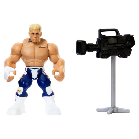 WWE Knuckle Crunchers Cody Rhodes Action Figure & Accessories, Bone-Crunching Sounds, 3.25-inch