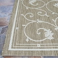 thumbnail image 4 of Couristan 5.75' x 9' Taupe Rectangular Polypropylene Area Throw Rug, 4 of 6