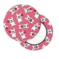thumbnail image 2 of Disketp French Bulldog Funda Redonda para Taburete, Funda de Cojín para Silla de Bar Suave y Elástica-14 inch, 2 of 7