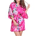 thumbnail image 2 of LSLJS Cardigan Imprimé Ample pour Femmes Ceinture Peignoir Court, Robes Cadeaux pour Femmes, 2 of 4