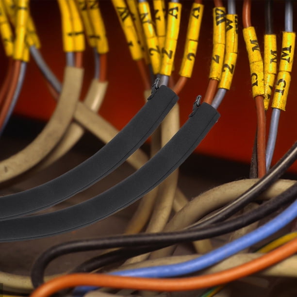IFANLANDOR 4Ud Fundas Para Cable De Neopreno Con Cremallera Protector De Cables Negro Para Oficina Y Hogar