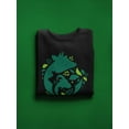 thumbnail image 3 of Green Silhouettes, Animals Sweatshirt Women -Image by Shutterstock, Female Medium, 3 of 4