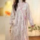 thumbnail image 3 of Primavera otoño mujer estilo kimono ropa de dormir con cuello en V ropa de hogar patrón de flor de cerezo alta calidad camisón de moda para el hogar, 3 of 5