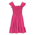 thumbnail image 6 of Xdegoge Cute Dresses for Teens Solid Color Sundress Ruffle Dress Spring Summer Flowy Short Dress Fashion Mini Junior Vacation Dance Dresses for Teens Pink 14-16 Vestidos Para Niñas Flash Deals, 6 of 8