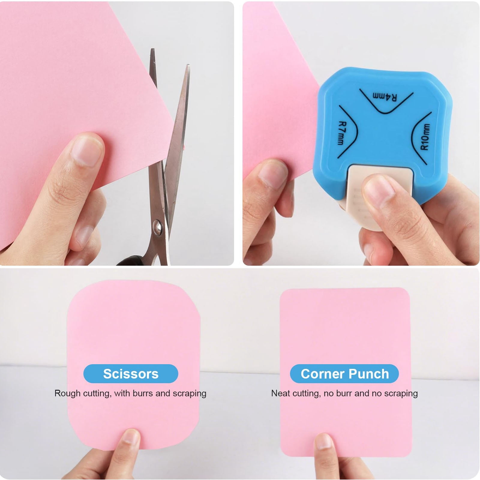Corner Rounder Punch / Corner Cutter Tool – Stainless Steel Paper Trimmer For Crafts, Cards, Scrapbooking, Photos