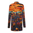 thumbnail image 4 of WXLWZYWL Halloween Cardigan for Women Plus Size Long Open Front Cardigans Halloween Pumpkin Pattern Cardigan Bat Cardigan, 4 of 5
