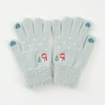 thumbnail image 2 of BKQCNKM Gloves for Cold Weather Winter Gloves Women Casual Snowman Embroidered Plush Full Finger Gloves Winter Warm Gloves Winter Gloves Women, Blue One Size, 2 of 4