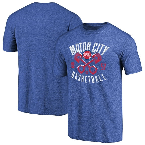 Men's Royal Detroit Pistons Motor City Pistons Hometown Collection Tri-Blend T-Shirt