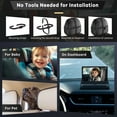 thumbnail image 5 of Baby Car Camera, HDJ 4.3'' HD Night Vision Function Car Mirror Display, 360° Adjustable Safety Car Seat Mirror Camera Monitored Mirror with Wide Clear View, Easily Observe Baby’s Move, 5 of 8