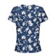 thumbnail image 4 of Mujeres de Manga Corta Tops Cuello Redondo Plisado Túnica, Tapa Casual Doblado Doblado Impreso Moda, 4 of 6