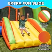 Sportspower Kids Inflatable Bounce House with Slide & Blower, Bouncy Castle Jumper for Backyard Outdoor Indoor Play, Toddler Bounce House Ages 3–8