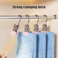 thumbnail image 4 of EGNMCR Bacs de Rangement, Conteneurs de Rangement en Caoutchouc Souple Cintres pour Pantalons Clips Organisateur de Placards Multi-Usage en Acier Inoxydable Antidérapant Sans Trace Clip pour Jupes Jeans Acier Inoxydable Clips, 4 of 6