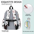 thumbnail image 5 of Cow and Spot White Pattern Cute School Backpack with Padded Back and Adjustable Shoulder Straps 13.4"x11"x4.7", 5 of 5