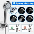 thumbnail image 2 of AmorixDirect, 5 Modes, Rainfall Showerhead & Handheld Shower, 2 of 7