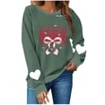 thumbnail image 3 of Tops de Manga Larga de las Mujeres Blusa Suelta Impresa Casual Cuello Redondo Sudaderas sin Capucha Suaves Cómodas Cuatro Estaciones Desgaste de Manga Larga para las Mujeres, 3 of 6