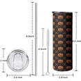 thumbnail image 5 of 20oz Halloween Pumpkin & Bones Pattern Skinny Tumblers Stainless Steel Tumbler with Lid and Straw,Vacuum Insulated Double Wall Travel Tumbler Cups with Cleaning Brush for Coffee,Tea, 5 of 6