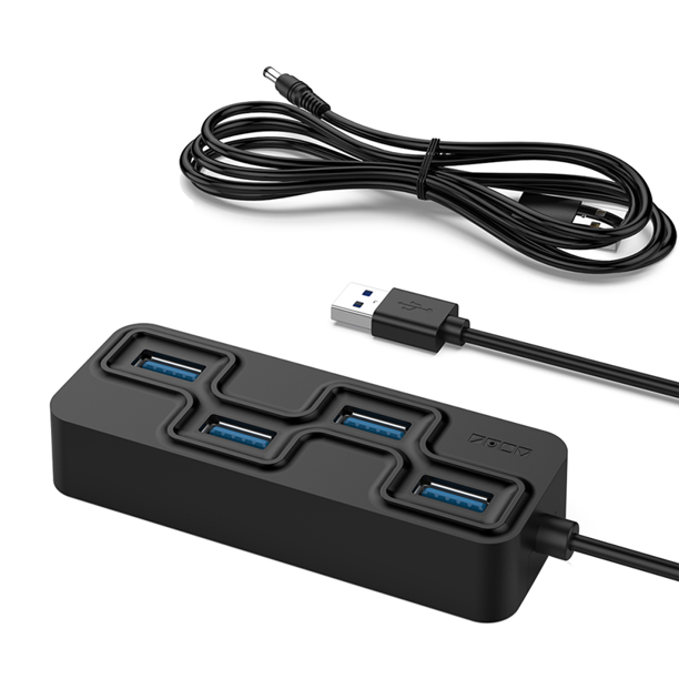 USB3.0 Hub 4 Ports 5Gbps USB Hub Splitter Supports Hard Disk Printer