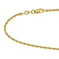 thumbnail image 5 of JewelStop 10k Yellow Gold 1.5mm Lite Rope Chain with Diamond Cut/Textured Finish and Lobster Lock -22in, 5 of 7