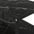 thumbnail image 3 of vidaXL Coffee Table Black 100x50x35 cm Tempered Glass, 3 of 4