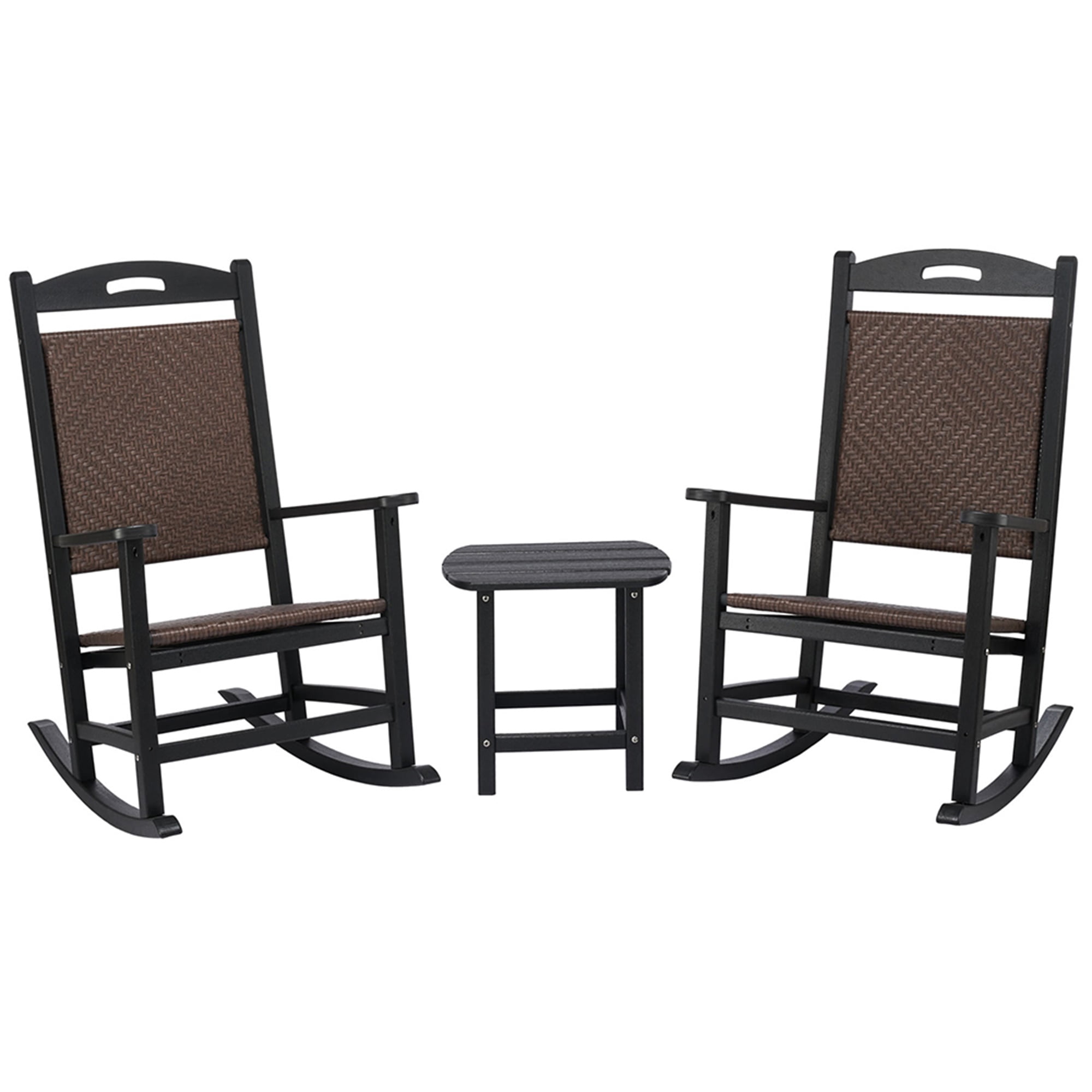 Aimee Lii Outdoor Rocking Chair, Patio Rocker Chair with High Back, Rocking Chair, Widely Used for Lawn, Porch, Backyard, Indoor and Garden