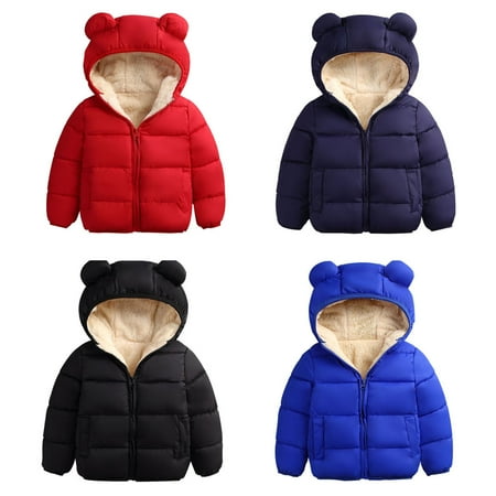 

AmShibel Infant Baby Girls Boys Hooded Coat Puffer Down Windproof Hoodie Jacket Coat Winter Warm Cardigan with Ears