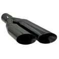 thumbnail image 2 of Exhaust Tip 3.00" Inlet 3.50" Dual Outlet 18.00" Long WDSW350018-300-BC-SS 304 Stainless Black Chrome Plated Single Wall Sideways Slant Wesdon Exhaust Tip, 2 of 11