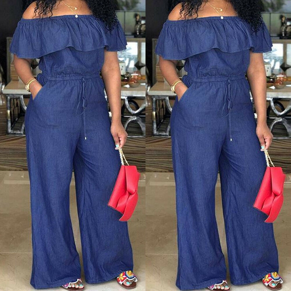 denim bodycon jumpsuit