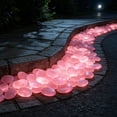 thumbnail image 4 of Glow in the Dark Garden Rocks, 20 Pack Large Plastic Decorative Pebbles for Yard, Vase and Walkway, Pink, 4 of 6