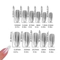 thumbnail image 2 of 550 Piezas Uñas Manicura Sin Costuras Plegables Ultrafinas Transparentes Extensiones Uñas Naturales Esmeriladas Sin Grabado Almendra Mediana, 2 of 9