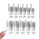 thumbnail image 2 of 550 Uds. Puntas de uñas postizas de cobertura completa, uñas postizas medio mate, puntas artificiales preformadas para manicura para salón en casa, 2 of 9